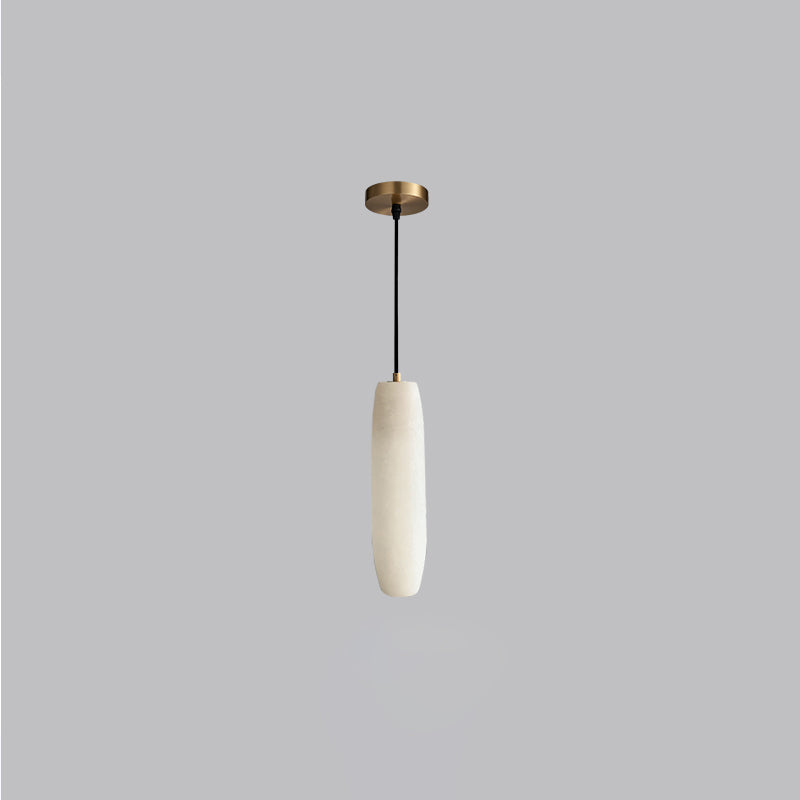 Marble 1-Light Hanging Lamp, Nordic Cylinder Shade Pendant Lighting for Living Room