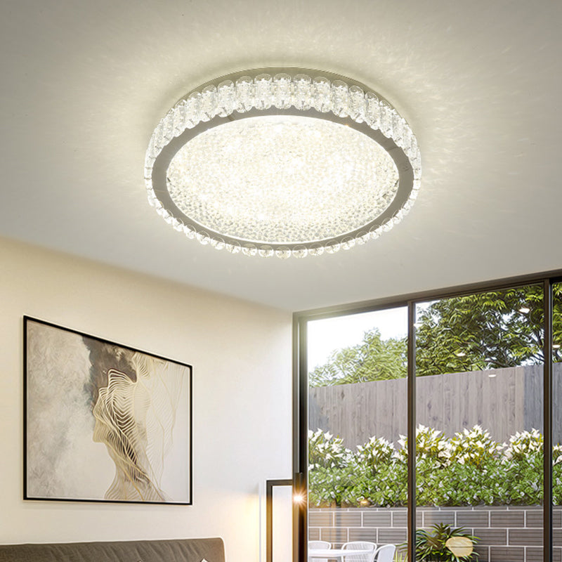 Luminaire de plafond encastré en cristal Transparent salle à manger plafonnier LED contemporain