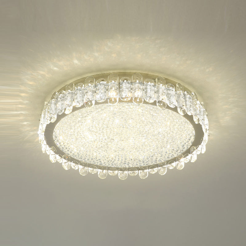 Luminaire de plafond encastré en cristal Transparent salle à manger plafonnier LED contemporain