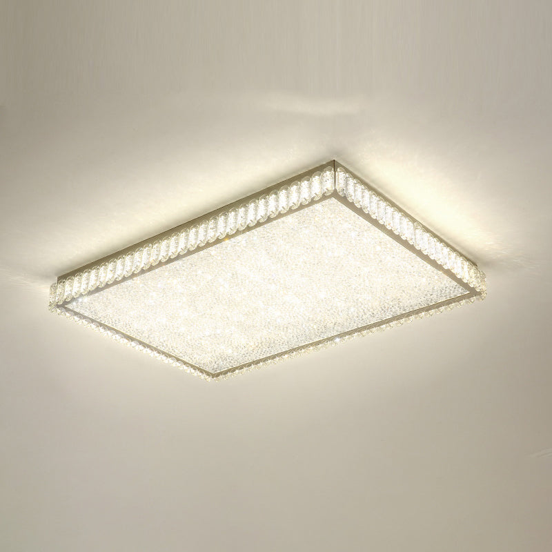 Luminaire de plafond encastré en cristal Transparent salle à manger plafonnier LED contemporain