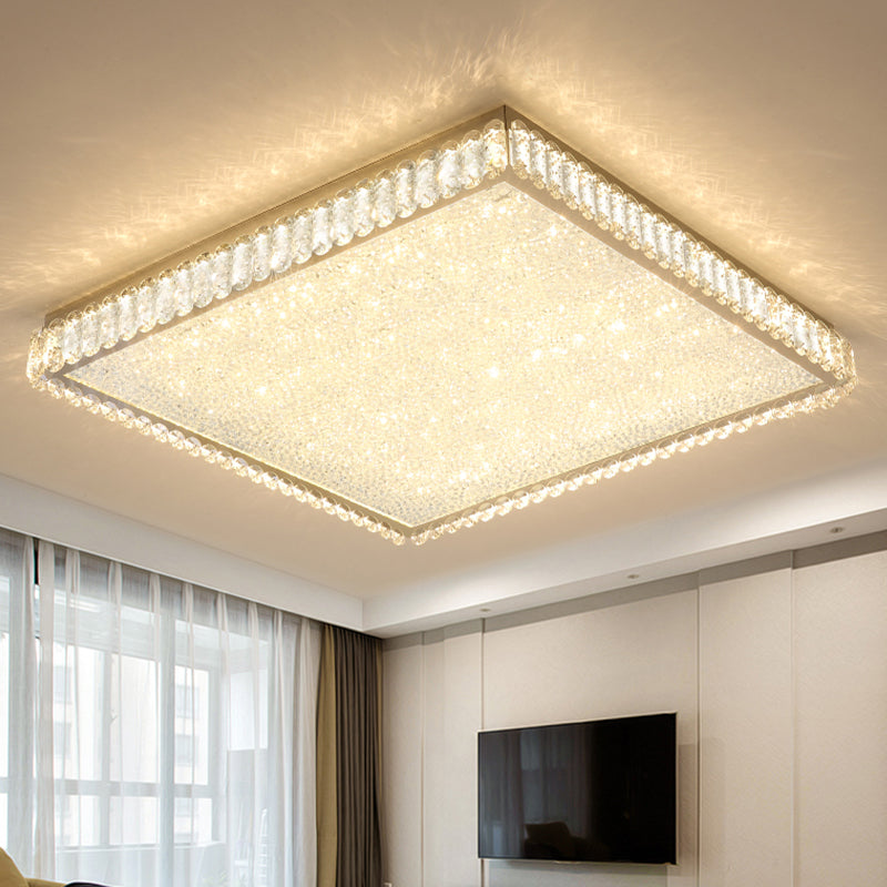 Luminaire de plafond encastré en cristal Transparent salle à manger plafonnier LED contemporain