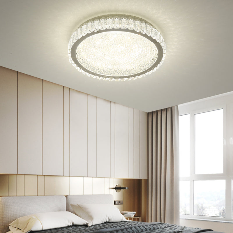 Luminaire de plafond encastré en cristal Transparent salle à manger plafonnier LED contemporain