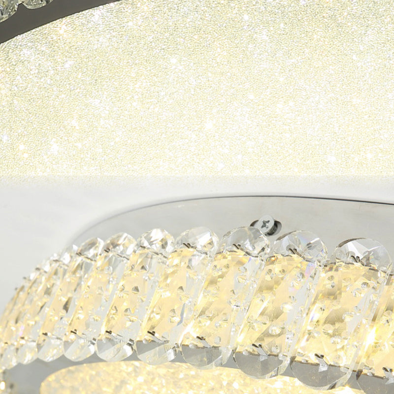 Luminaire de plafond encastré en cristal Transparent salle à manger plafonnier LED contemporain