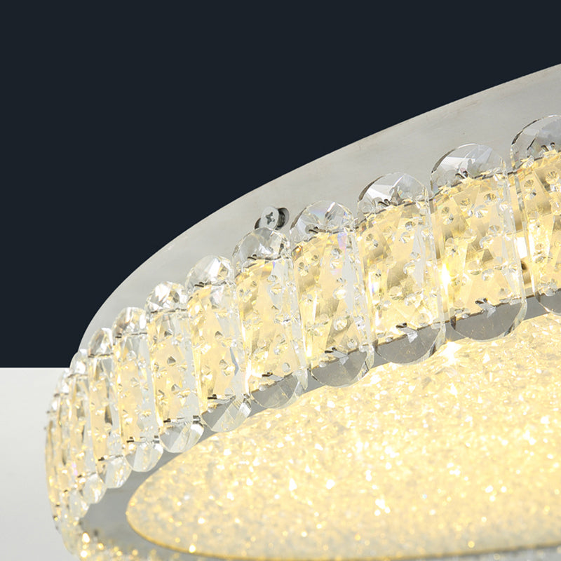 Luminaire de plafond encastré en cristal Transparent salle à manger plafonnier LED contemporain