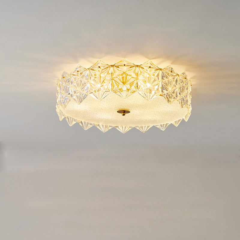 Lustre de salon en cristal encastré transparent moderne