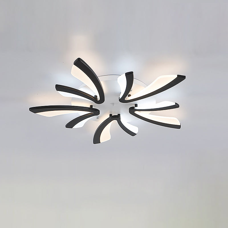 Multi - tête LED encastré salon plafonnier encastré moderne avec abat - jour acrylique