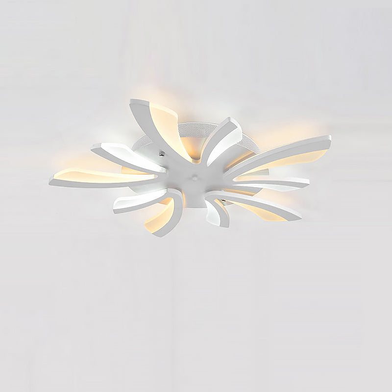 Multi - tête LED encastré salon plafonnier encastré moderne avec abat - jour acrylique