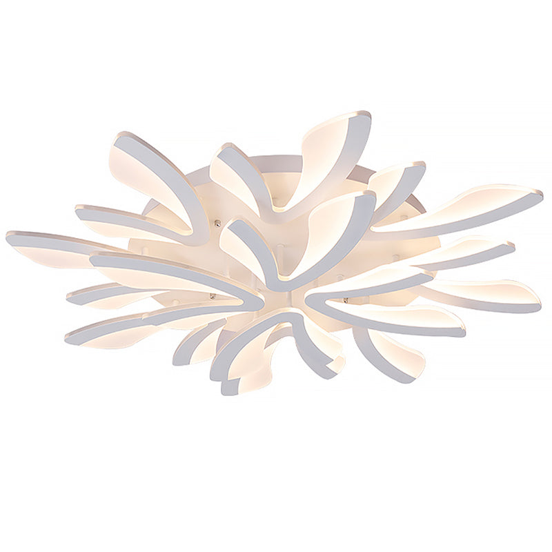 Multi - tête LED encastré salon plafonnier encastré moderne avec abat - jour acrylique