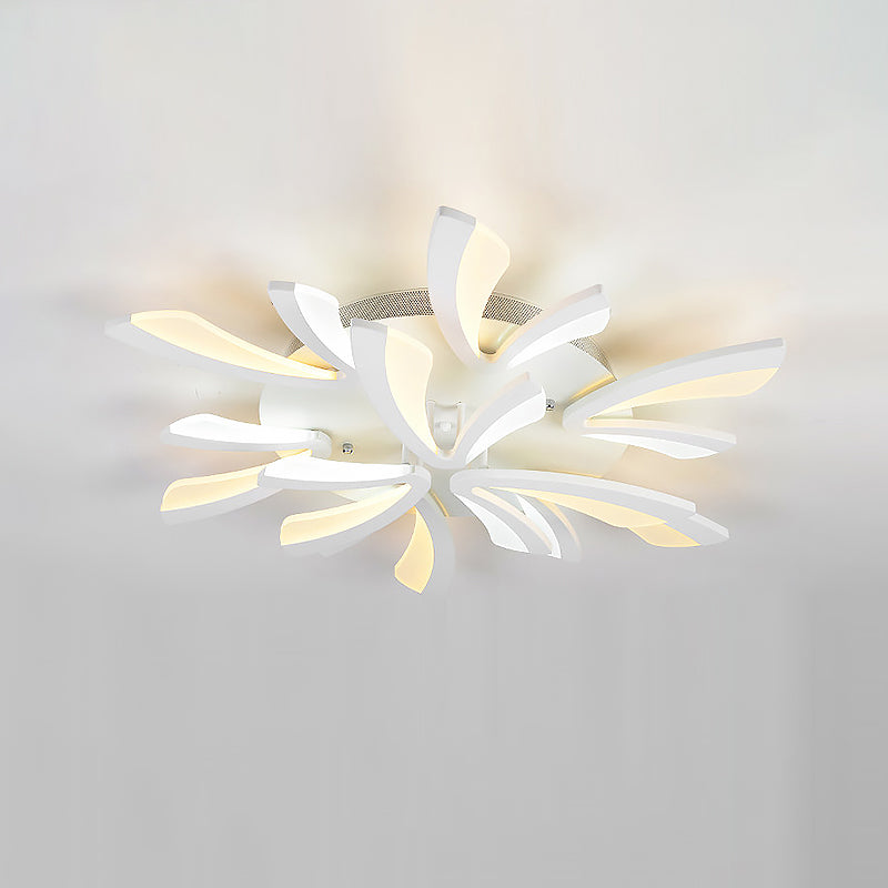 Multi - tête LED encastré salon plafonnier encastré moderne avec abat - jour acrylique
