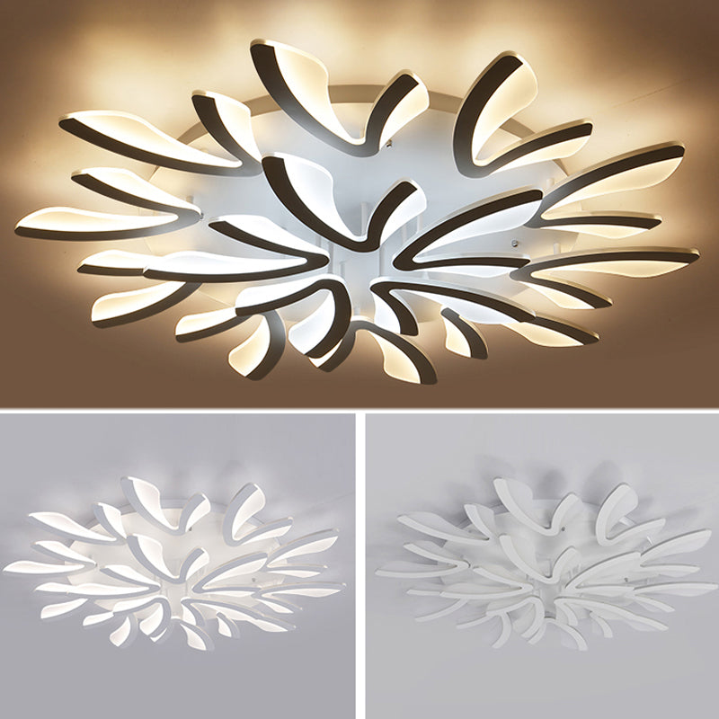 Multi - tête LED encastré salon plafonnier encastré moderne avec abat - jour acrylique