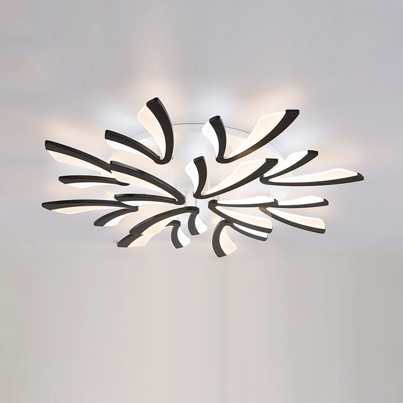 Multi - tête LED encastré salon plafonnier encastré moderne avec abat - jour acrylique