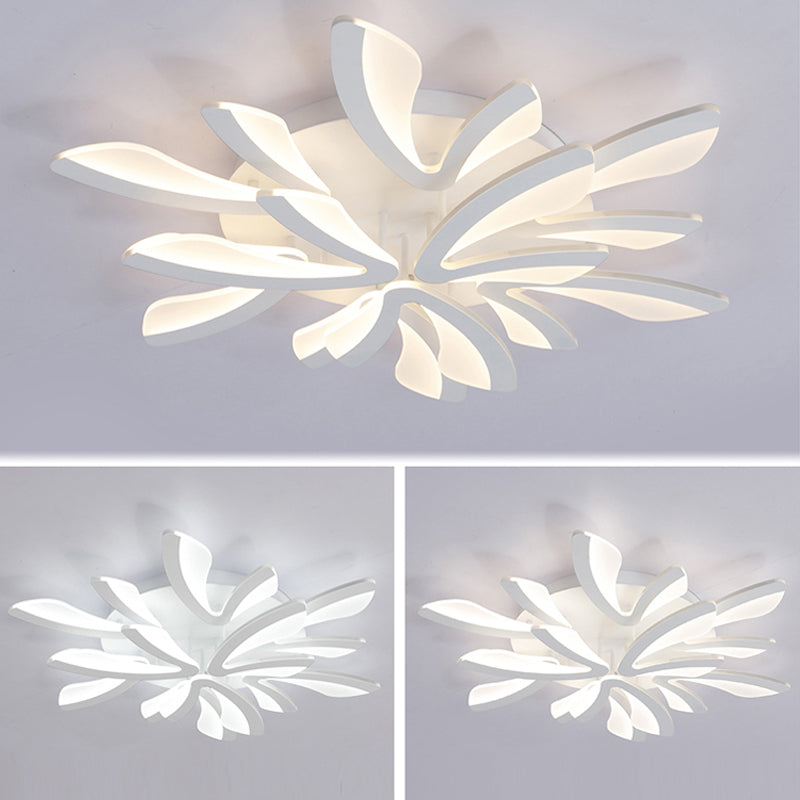 Multi - tête LED encastré salon plafonnier encastré moderne avec abat - jour acrylique