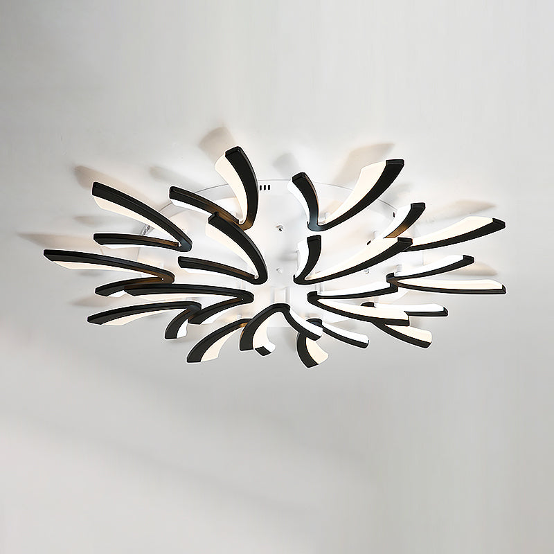 Multi - tête LED encastré salon plafonnier encastré moderne avec abat - jour acrylique