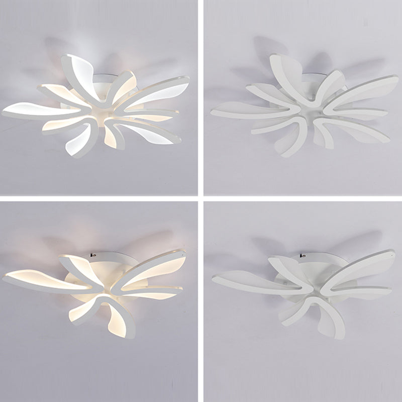 Multi - tête LED encastré salon plafonnier encastré moderne avec abat - jour acrylique