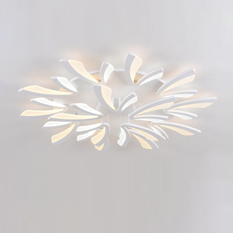 Multi - tête LED encastré salon plafonnier encastré moderne avec abat - jour acrylique