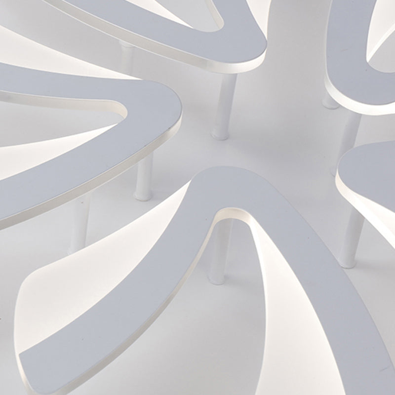 Multi - tête LED encastré salon plafonnier encastré moderne avec abat - jour acrylique