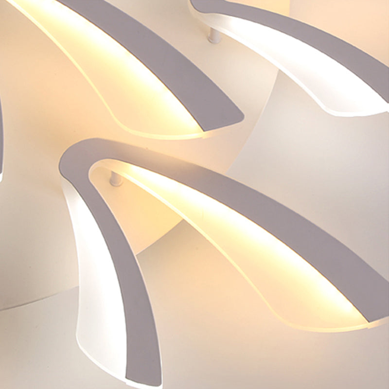 Multi - tête LED encastré salon plafonnier encastré moderne avec abat - jour acrylique