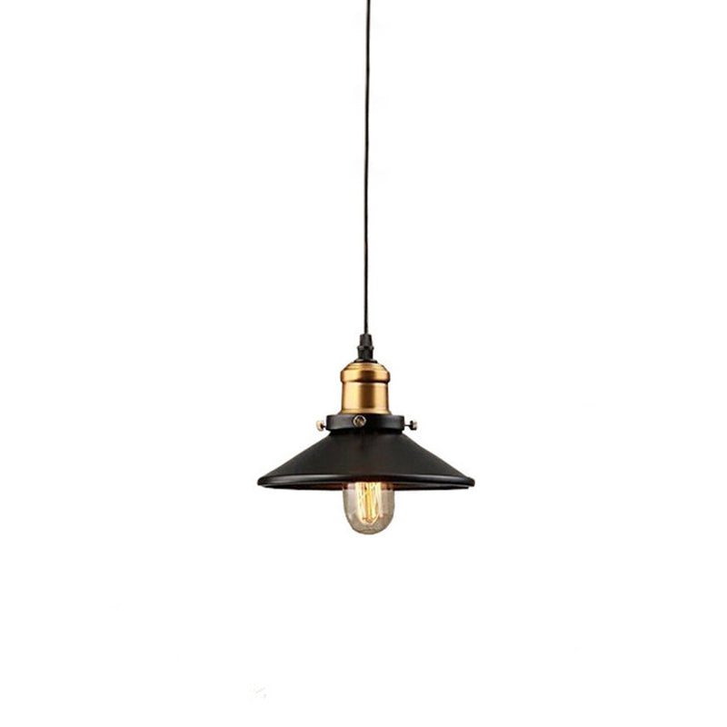 Industriële eenvoud hangende lamp met metalen schaduw voor salon coffeeshop