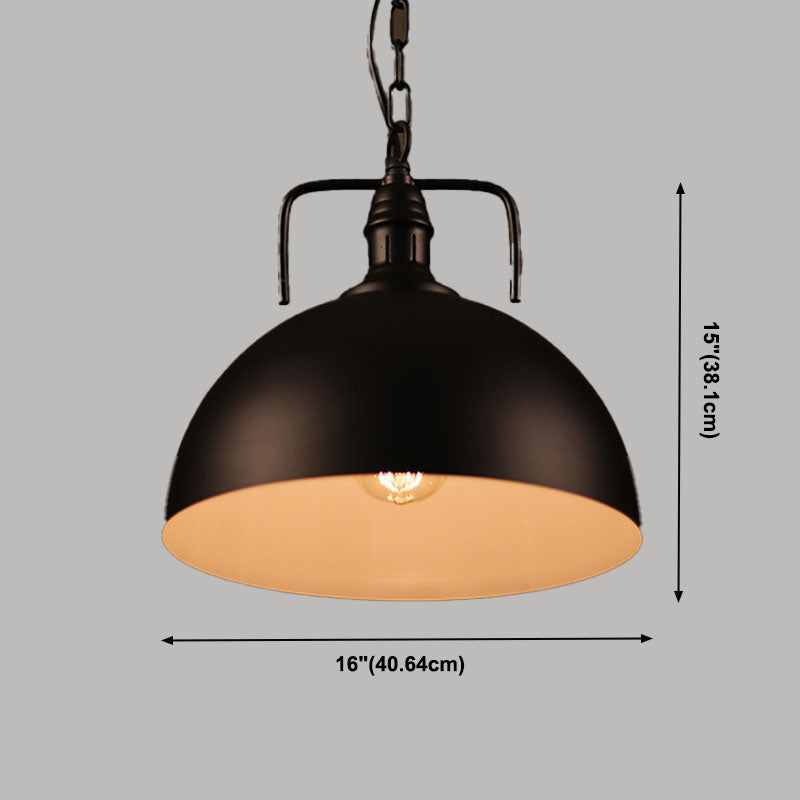 Plafondhangende lamp met metalen schaduw voor eetkamer woonkamer