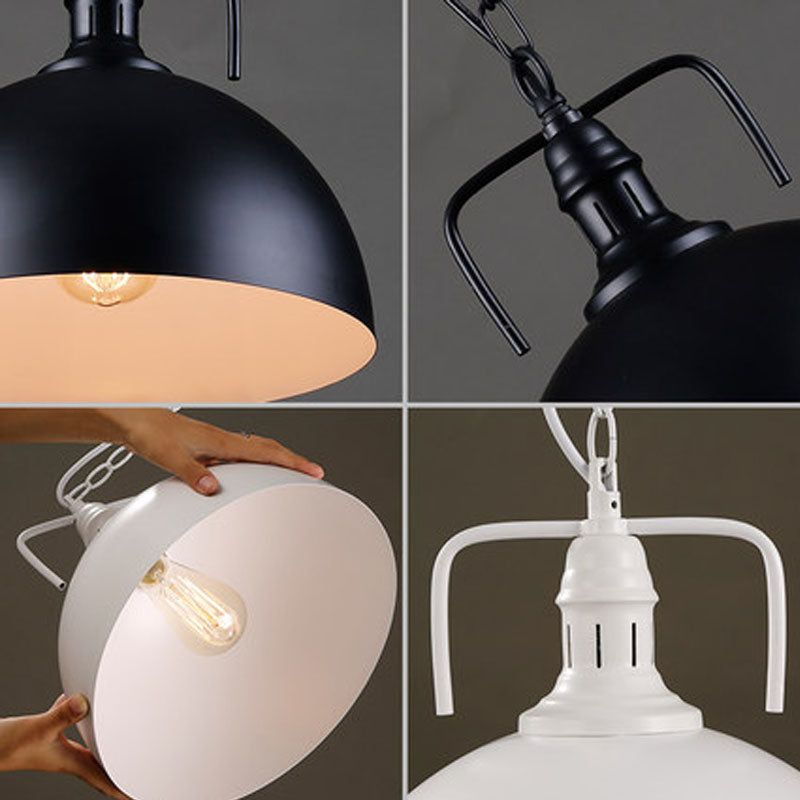 Plafondhangende lamp met metalen schaduw voor eetkamer woonkamer