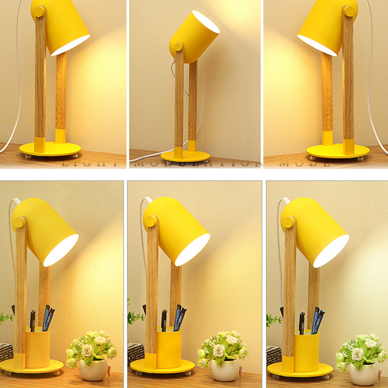 Macaron Simplicity Bell Lampada da tavolo Lampada metallizzata per camera da letto con supporto a penna