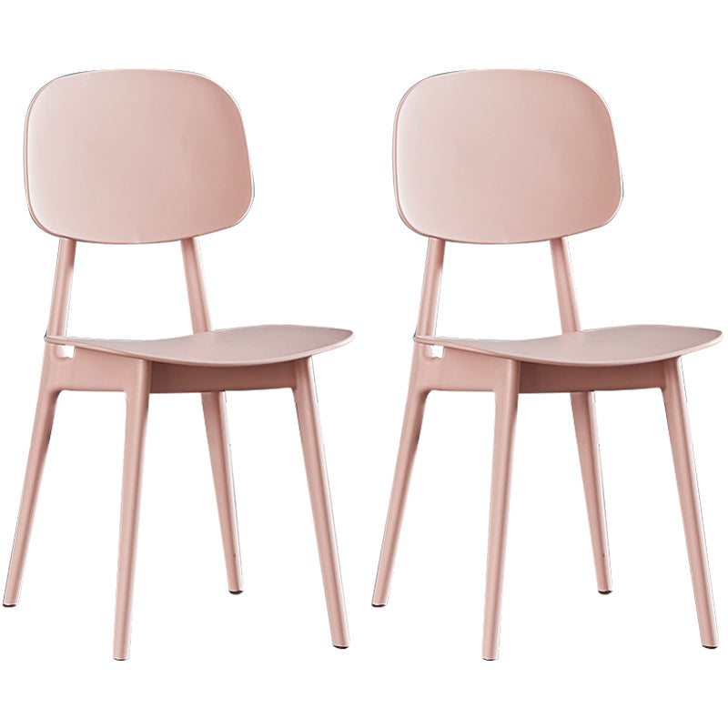 Plastic Scandinavian Dining Room Chair Matte Finish Open Back Dining Side Chair