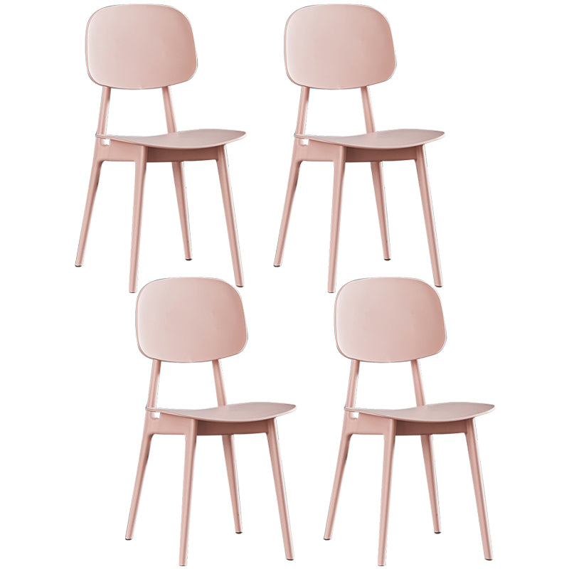 Plastic Scandinavian Dining Room Chair Matte Finish Open Back Dining Side Chair