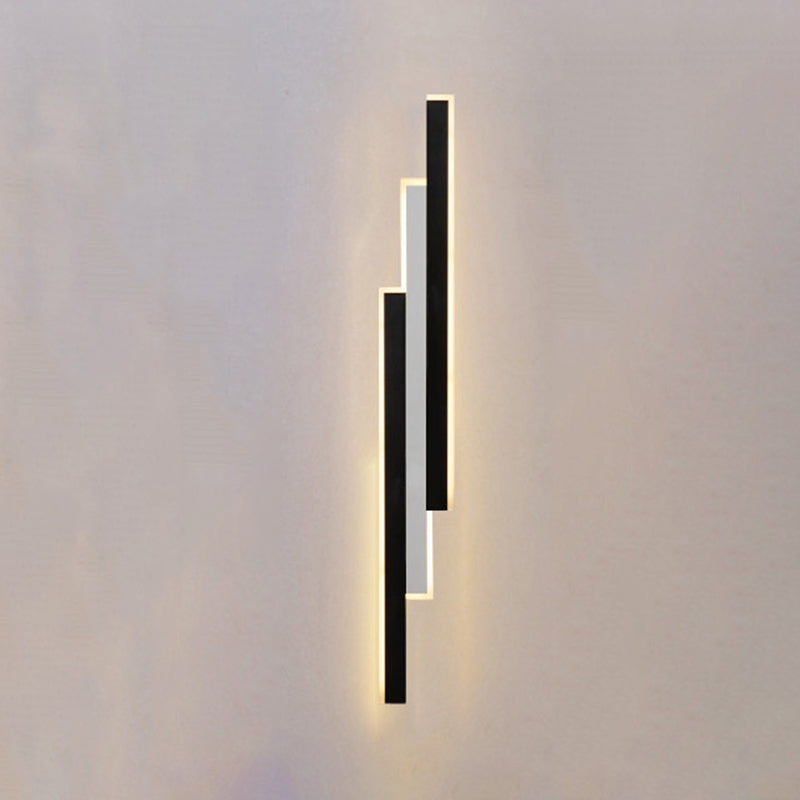 3 leichte lineare Wandleuchten moderne Wandleuchte Metallwandleuchten in Schwarz und Weiß