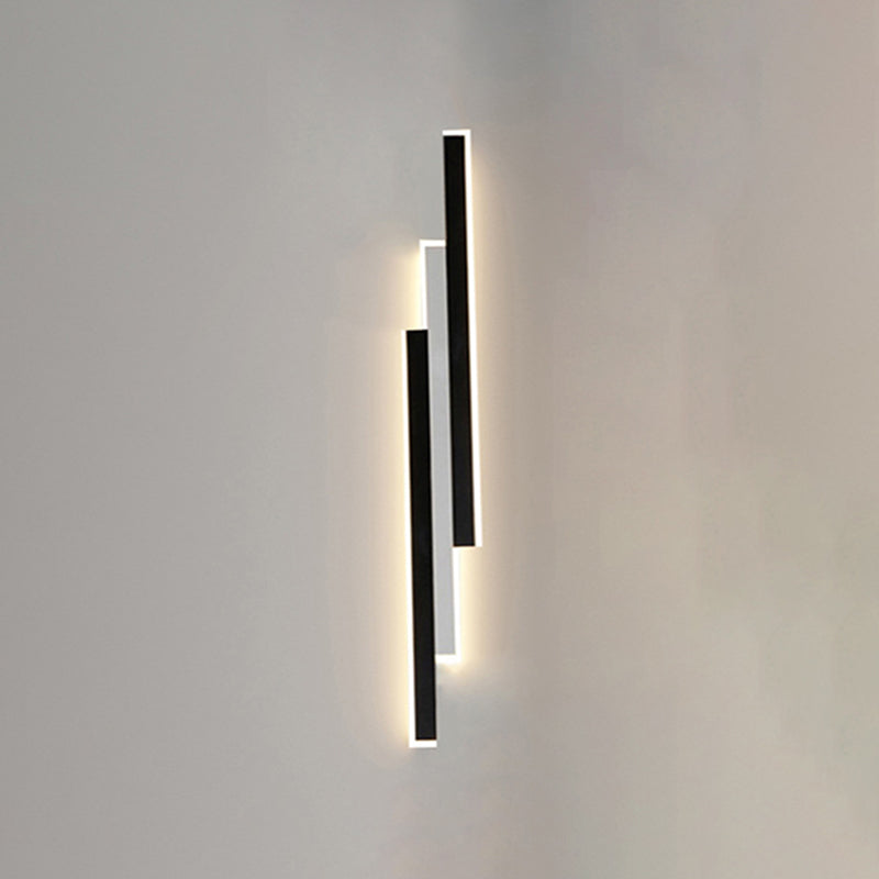 3 leichte lineare Wandleuchten moderne Wandleuchte Metallwandleuchten in Schwarz und Weiß