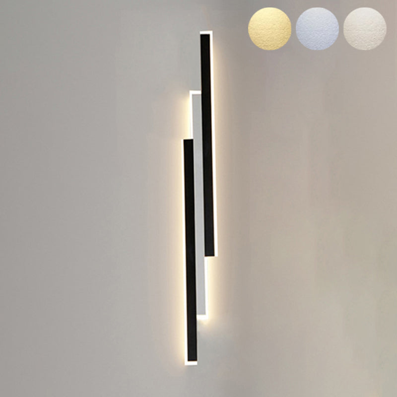 3 leichte lineare Wandleuchten moderne Wandleuchte Metallwandleuchten in Schwarz und Weiß