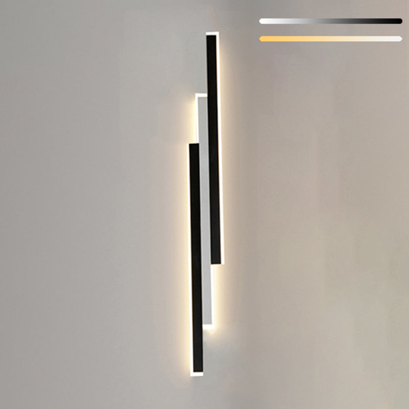 3 leichte lineare Wandleuchten moderne Wandleuchte Metallwandleuchten in Schwarz und Weiß