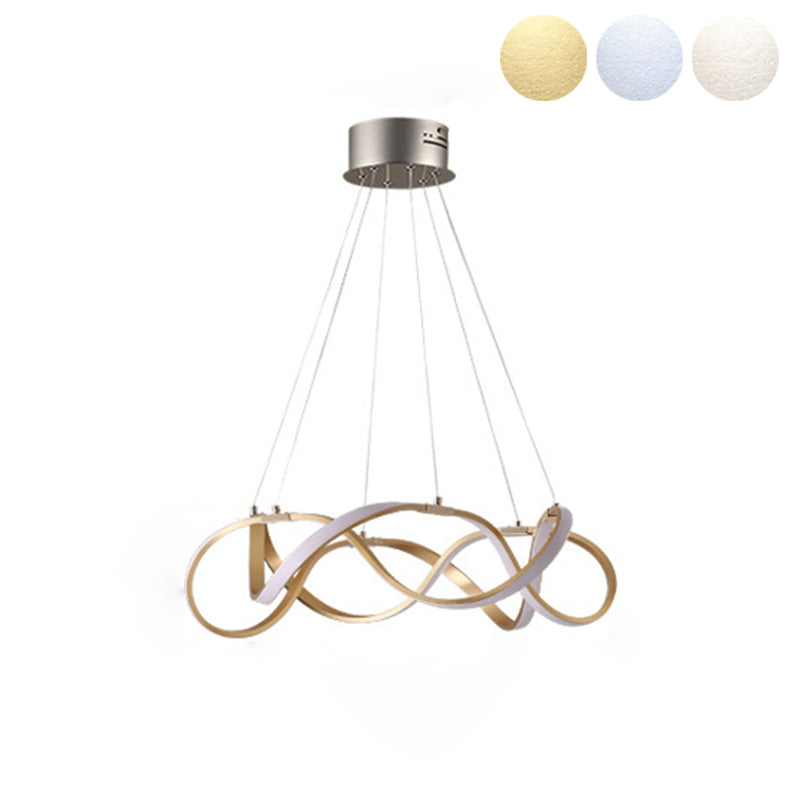 Multi Lights Aluminum Chandelier Lighting Fixtures Modern Style Multi-Tier Pendant Light
