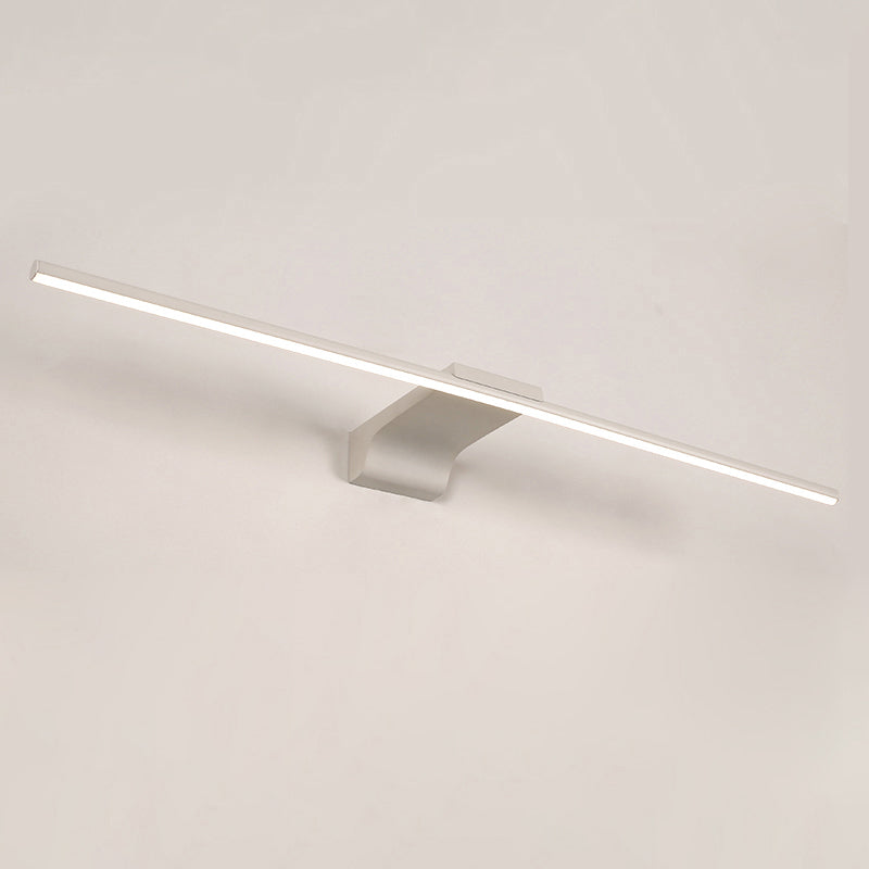 Acconde da muro di tonalità lineare a 1 luce moderna moderna illuminazione da parete specchio in stile semplice in bianco