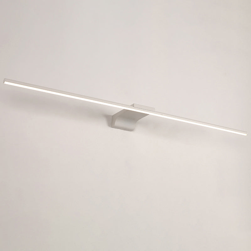 Acconde da muro di tonalità lineare a 1 luce moderna moderna illuminazione da parete specchio in stile semplice in bianco