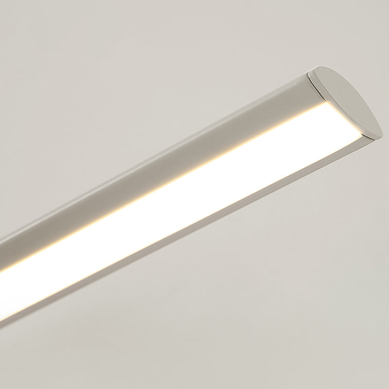 Acconde da muro di tonalità lineare a 1 luce moderna moderna illuminazione da parete specchio in stile semplice in bianco