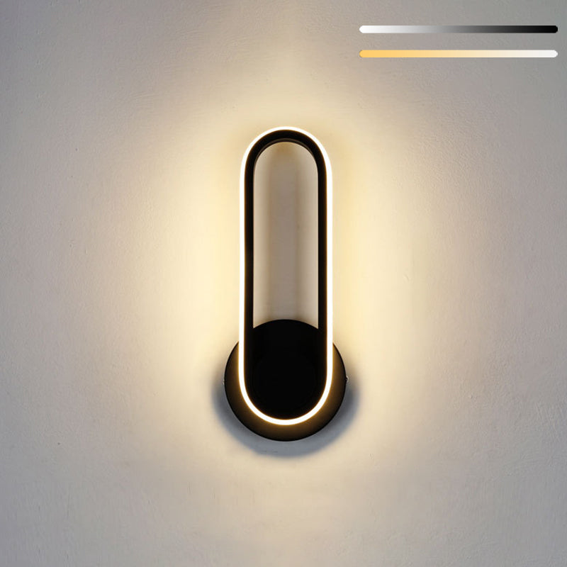 Acrylic Oval LED Wall Sconce in Modern Concise Style Aluminium Rotatable Wall Lamp for Bedroom