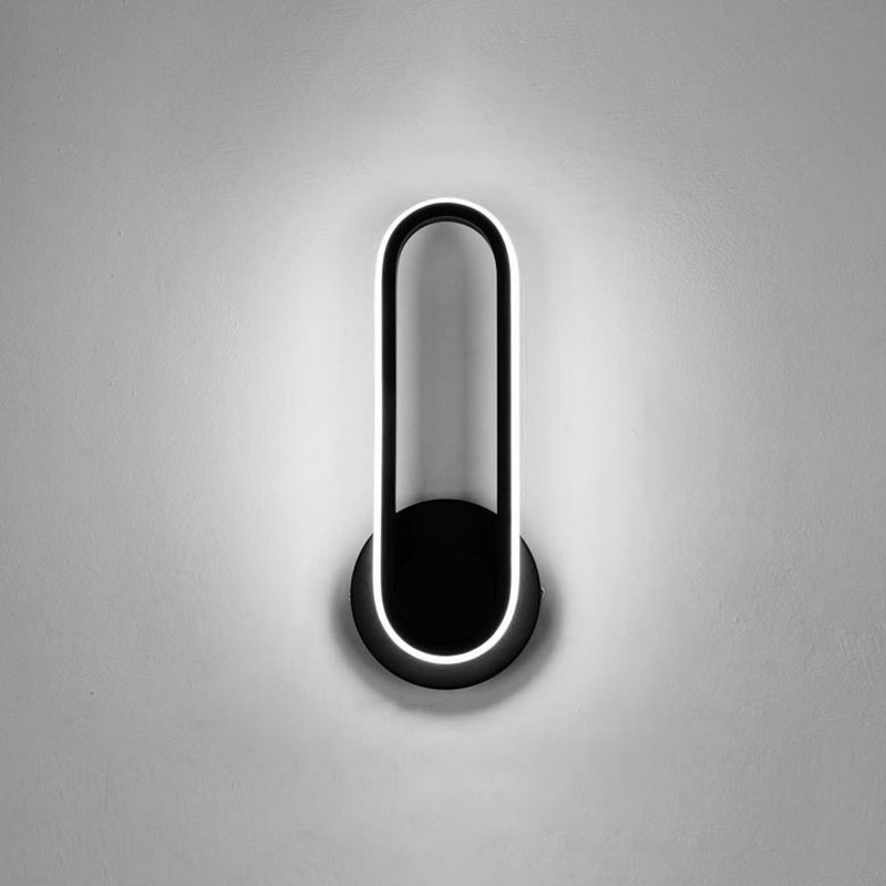 Acrylic Oval LED Wall Sconce in Modern Concise Style Aluminium Rotatable Wall Lamp for Bedroom