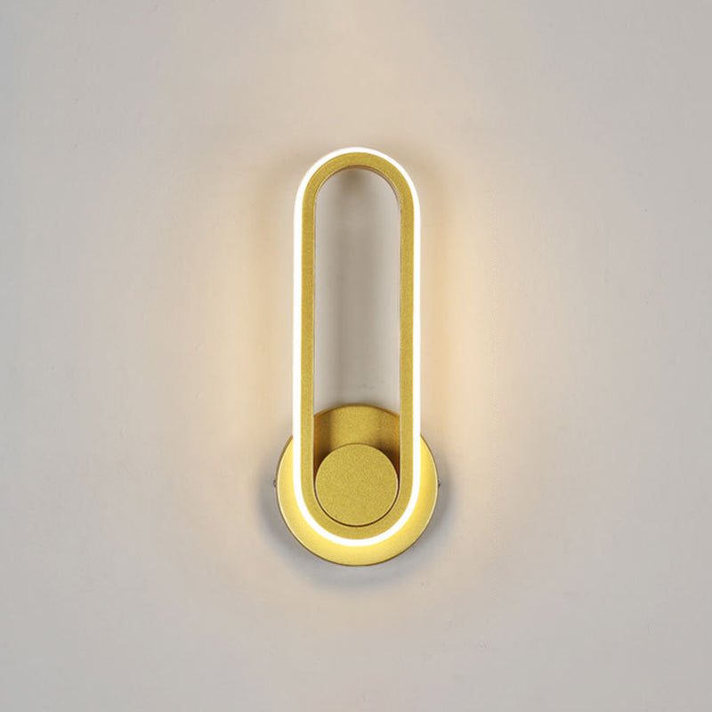 Acrylic Oval LED Wall Sconce in Modern Concise Style Aluminium Rotatable Wall Lamp for Bedroom