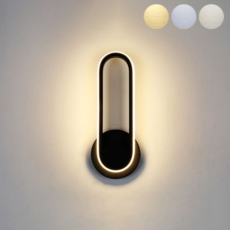 Acrylic Oval LED Wall Sconce in Modern Concise Style Aluminium Rotatable Wall Lamp for Bedroom