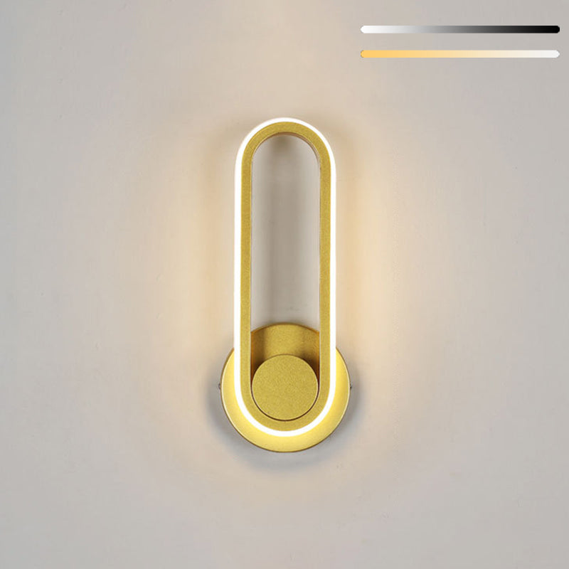 Acrylic Oval LED Wall Sconce in Modern Concise Style Aluminium Rotatable Wall Lamp for Bedroom