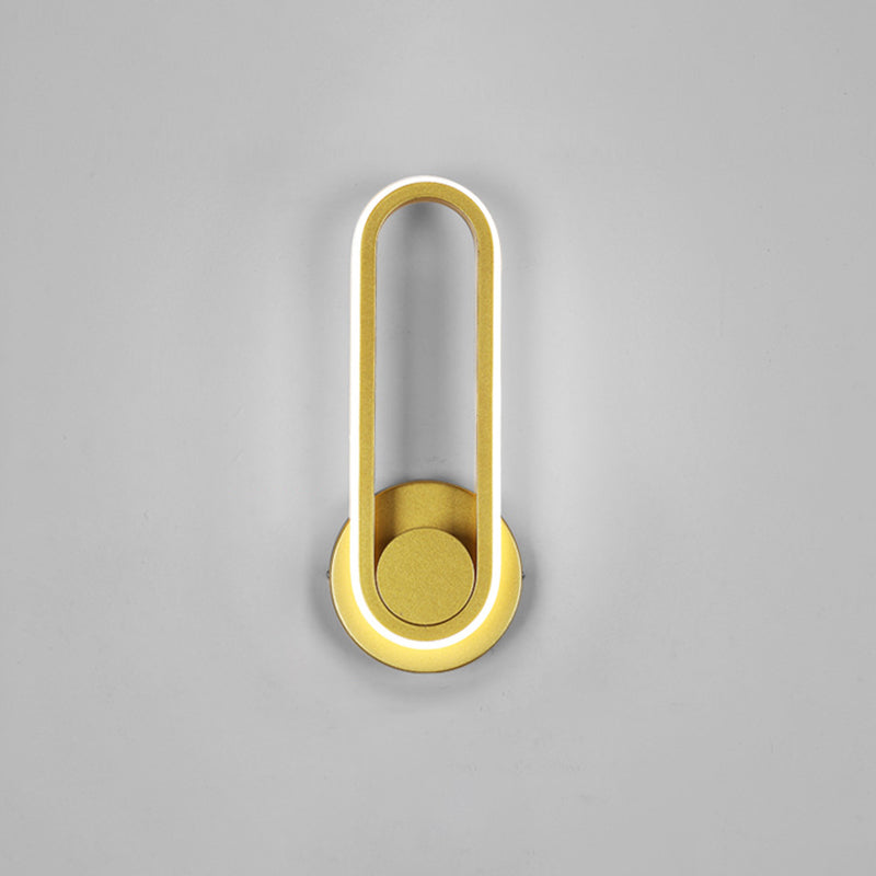 Acrylic Oval LED Wall Sconce in Modern Concise Style Aluminium Rotatable Wall Lamp for Bedroom