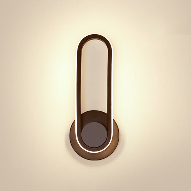 Acrylic Oval LED Wall Sconce in Modern Concise Style Aluminium Rotatable Wall Lamp for Bedroom