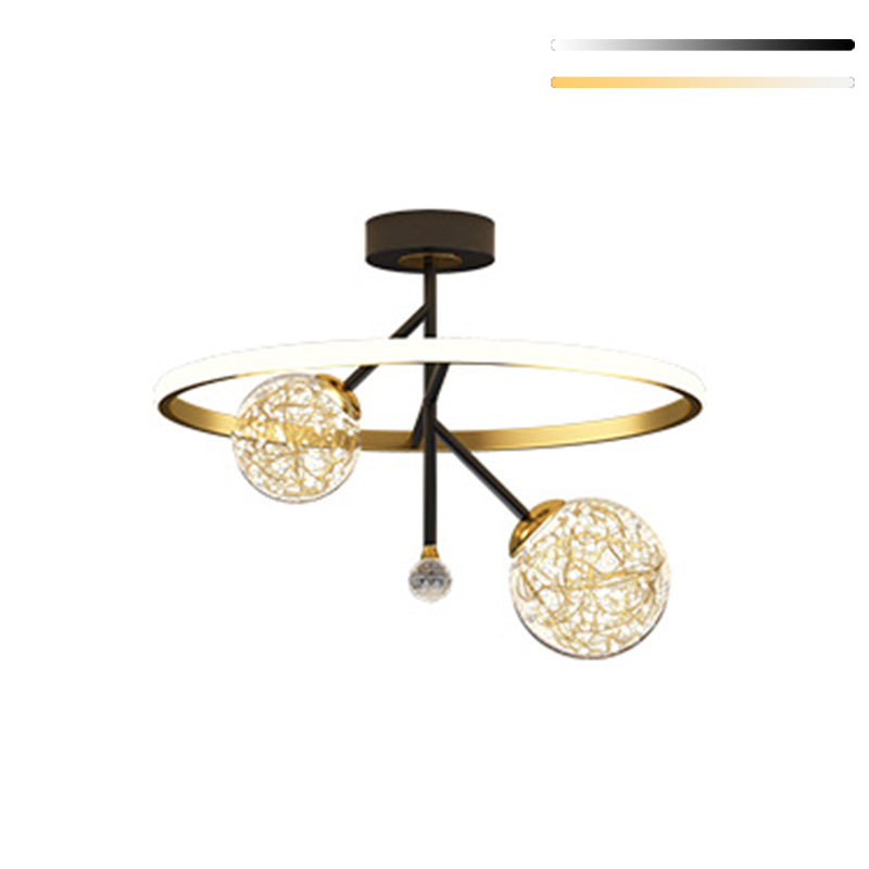 Fixations modernes de la lumière du Mont-Flush Spherical Flush Mount Ceiling Fixture