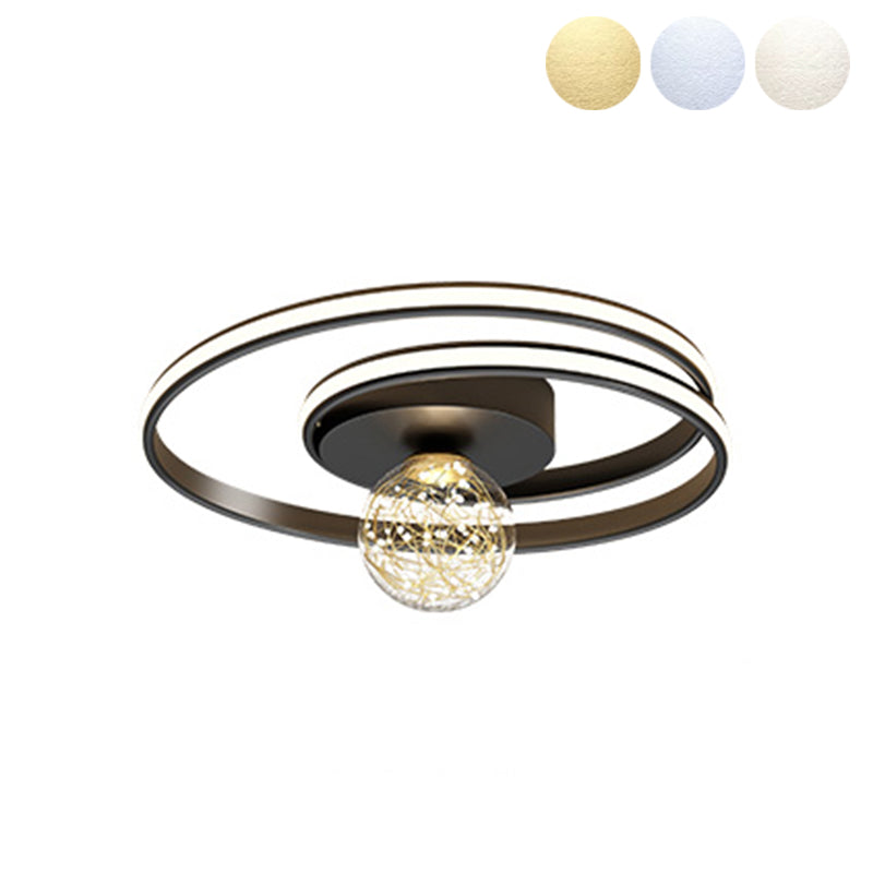 Fixations modernes de la lumière du Mont-Flush Spherical Flush Mount Ceiling Fixture