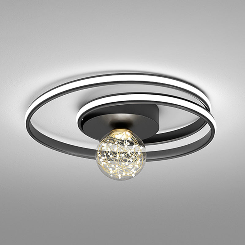 Fixations modernes de la lumière du Mont-Flush Spherical Flush Mount Ceiling Fixture