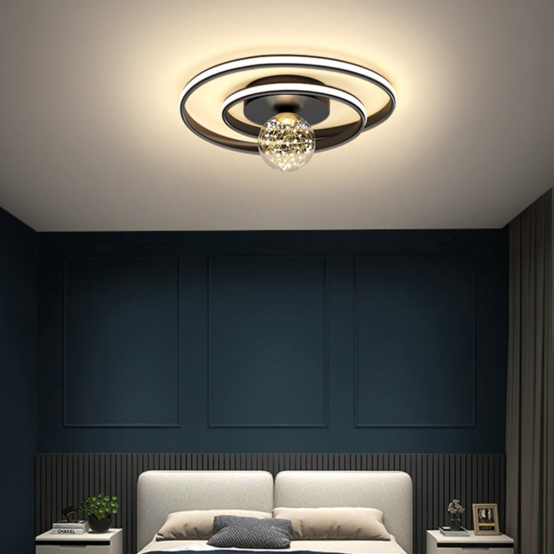 Fixations modernes de la lumière du Mont-Flush Spherical Flush Mount Ceiling Fixture