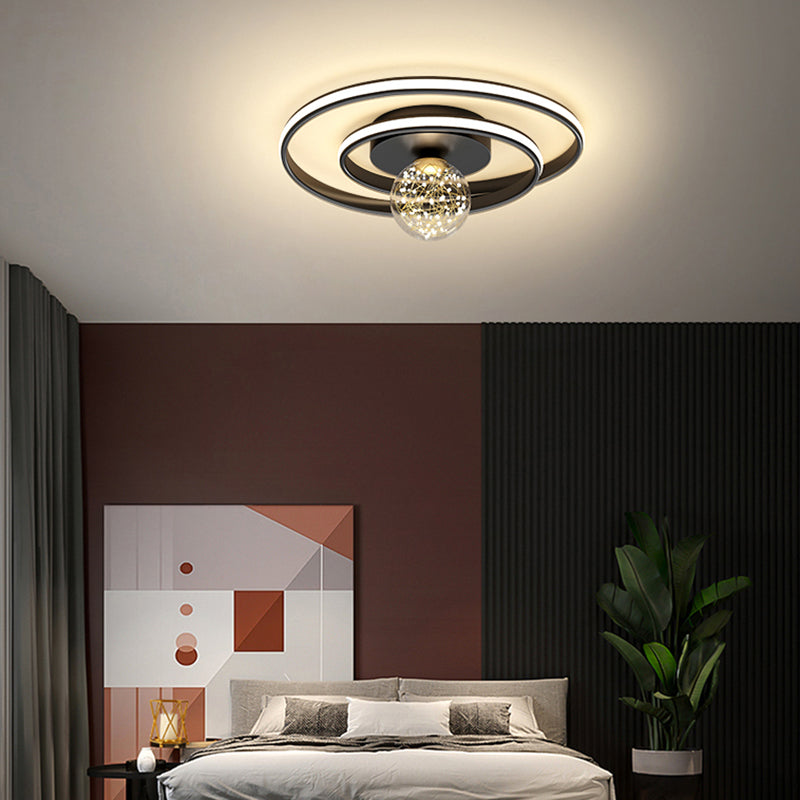 Fixations modernes de la lumière du Mont-Flush Spherical Flush Mount Ceiling Fixture