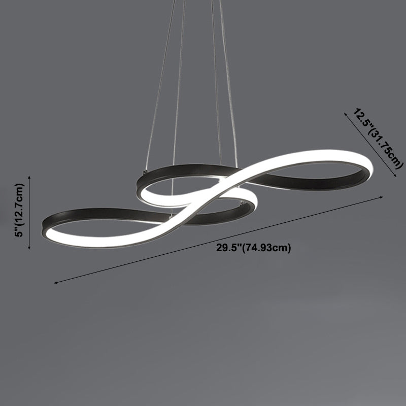 Luz de colgante de suspensión de torcedor de lámpara de aluminio de 1 luces