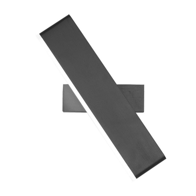 Lampada a parete a LED in ferro laccata in stile moderno rettangolare a parete rotabile per camera da letto