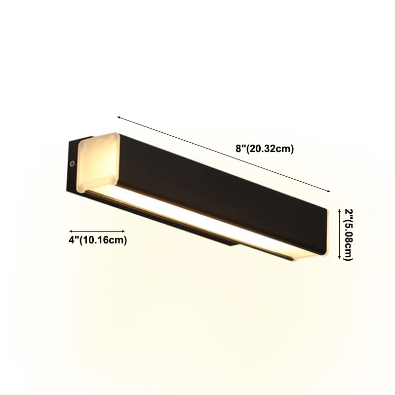 Amplia de la pared LED negra acrílica en la lámpara de pared giratoria de aluminio de estilo conciso moderno